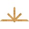 Ekena Millwork Kennewick Rough Sawn Timber Gable Bracket, Western Red Cedar, 96"W x 48"H x 4"D x 6"F, 12/12 Pitch GBW096X48X0406KEN00RWR - alternate 1